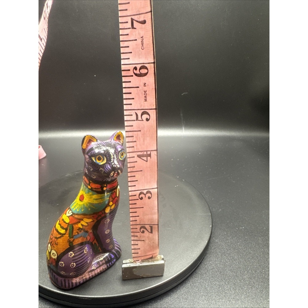Vintage Talavera Cat hand‎ crafted pottery art figurine - Picture 11 of 11